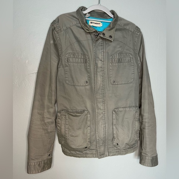 Tretorn Tretorn Klader moto jacket Khaki Mens Jacket - Picture 1 of 8